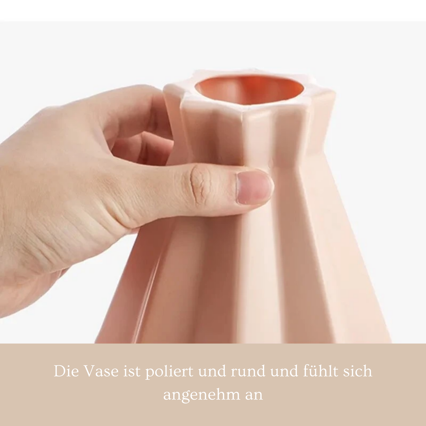 Pastellfarbene Kunststoff-Vase